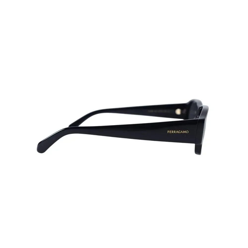 Salvatore Ferragamo Narrow Rectangle Mens Sunglasses - Black/Dark Grey - NWT